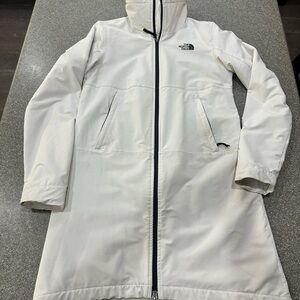 The North Face Women's Cream Ski Jacket Shelbe Raschel Parka Long sz Small